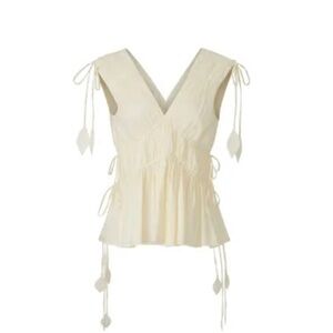 Tory Burch sleeveless side tie blouse size 6.